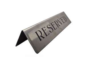 Фото Табличка резерв (металлическая) 200x100 мм