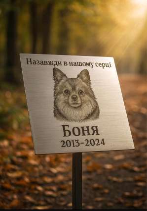 Фото Табличка ритуальная для животного 290х200 мм